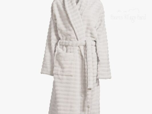 The White Company Unisex Hooded Ribbed Hydrocotton Robe
